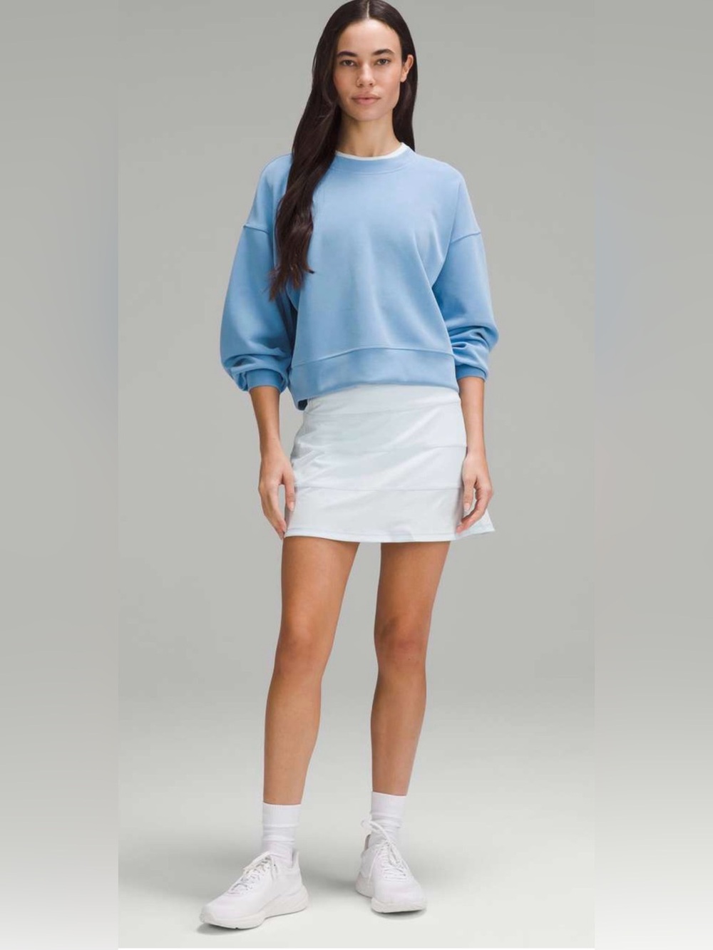 Lululemon Softstreme Perfectly Oversized Cropped Crew – Size 8 – Aero Blue